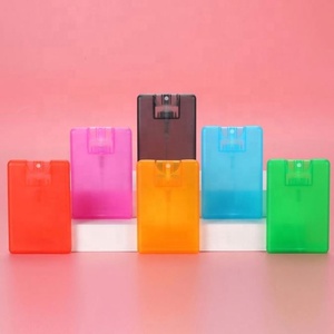 Wholesale Pocket Perfume <b>Bottle</b> 20ml <b>Empty</b> Transparent White Black Square Shape Credit Card Sanitizer Hand <b>Spray</b> <b>Bottles</b> - Product Image 5