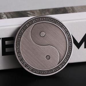 Креативная диаграмма тайцзи, памятная медаль, Древний бронзовый дракон феникс, декоративная монета, рельефный значок, ремесло - Product Image 5