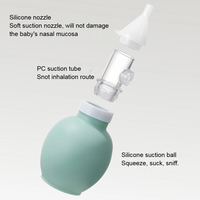 Aspirateur nasal pour bébé à embout en silicone souple, aspirateur nasal portable en TPE pour nourrissons, nettoyeur de nez pour nouveau-nés