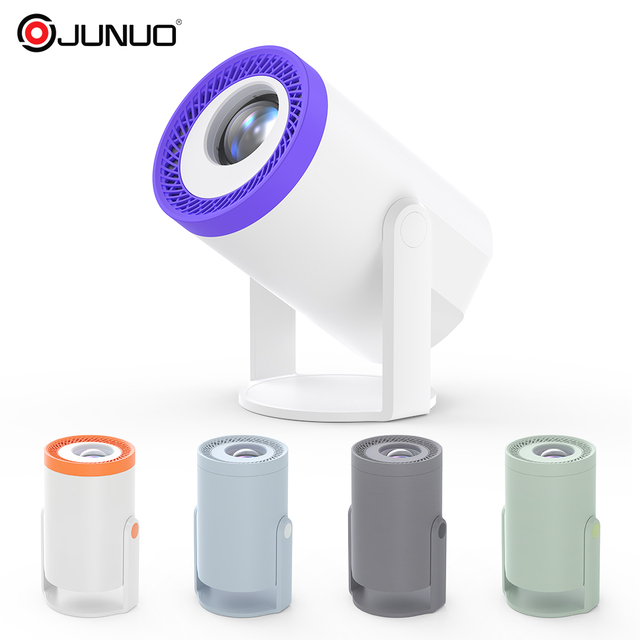 Mini Portable Smart Projector Turn1 Native 720P Android 14 WiFi 6 & Bluetooth 5.2 Built-in Speaker Home Theater Movie Projector