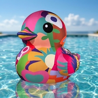 Modèle publicitaire gonflable personnalisé en forme de canard coloré pour événements, décoration extérieure et célébrations