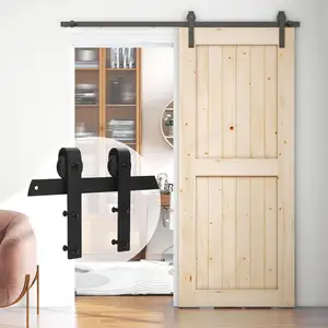 Modern Design Antique Barn Wood Door With Handle Pull Sliding Barn Door Hardware Kit