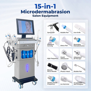 Salon 15in1 Hydro Microdermabrasion Oxygen Facial Machine Skin Tightening Oxygen Skin Care Cleaning Whitening with Skin Analyzer - Product Image 3