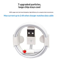 Câble USB-A pour iPhone pour charge rapide PD 20W/12W/18W et transfert de données, matériau TPE, conducteur à 4 cœurs