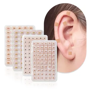 HODAF Disposable Ear Press Seeds Acupuncture Vaccaria Patch Ear Massage Bean Auriculotherapy