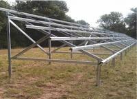 Structures de montage au sol pour panneaux solaires résidentiels et commerciaux en acier de type C galvanisé à chaud à installation rapide universelle, garantie 25 ans