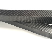 JULI Custom 3K Carbon Fiber Rectangular Tube Ketebalan 2mm untuk Model RC, Joran Golf, Pancing & Mainan