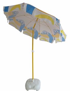 <span class=keywords><strong>Ombrellone</strong></span> da Spiaggia Personalizzato con Logo, Bianco e <span class=keywords><strong>Giallo</strong></span>, con Pannello Solare, per Spiaggia e Attività all'Aperto - Product Image 2