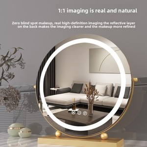 <span class=keywords><strong>Miroir</strong></span> <span class=keywords><strong>de</strong></span> maquillage éclairé par <span class=keywords><strong>LED</strong></span> avec lampe <span class=keywords><strong>de</strong></span> charge, forme ronde, <span class=keywords><strong>pour</strong></span> <span class=keywords><strong>salle</strong></span> <span class=keywords><strong>de</strong></span> <span class=keywords><strong>bain</strong></span>, étudiants - Product Image 4