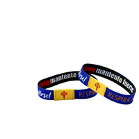 Bracelet tissé extensible NFC RFID avec logo personnalisé, étanche, 13,56 MHz, pour billet d'événement