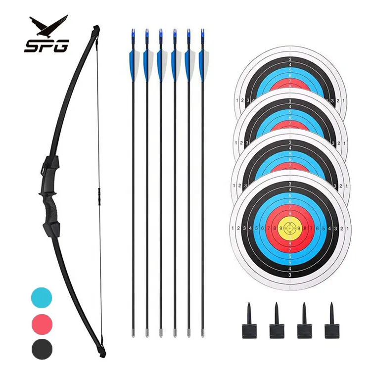 Outdoor Sports Shooting Game Recurve Bow Gift Kids Toy 6 Arrows Target Archery set for Kids Bow and arrow