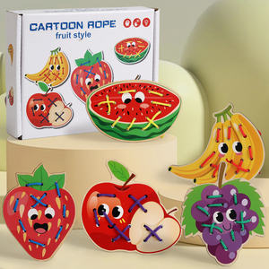 Creative Cartoon Lacing Beads <b>Toy</b> Set Multifunctional Educational Fine Motor Skill Development Game for Toddlers Preschool Kids - Product Image 4