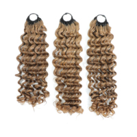 Cheveux en vrac pré-divisés pour tressage, extensions de cheveux humains Deep Wave pour tresses au crochet sans nœuds, 60 grammes/lot, tresses bohèmes invisibles