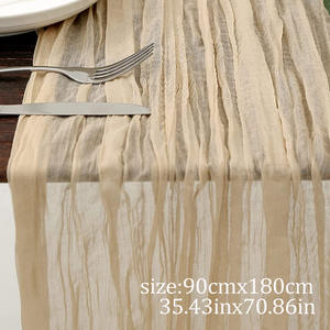 <strong>Cheesecloth</strong> <strong>Tops</strong> Maroon Table Runner <strong>Cheesecloth</strong> Cotton Table Runner Lavanda - Product Image 3