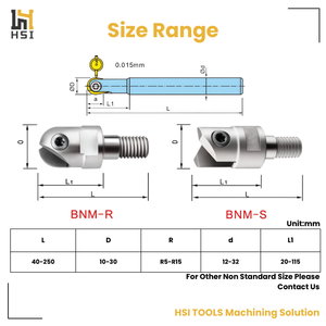 Fresa a Sfera con Finitura a Specchio Serie <span class=keywords><strong>BNM</strong></span> con Gambo in Carburo, Utensile CNC per Stampi <span class=keywords><strong>BNM</strong></span>-300 - Product Image 3
