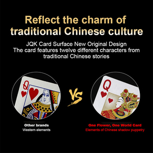 Prix usine jeu de cartes de poker personnalisé jeu de cartes à jouer de marionnettes d'ombre chinoises avec 4 cartes de rapport - Product Image 6