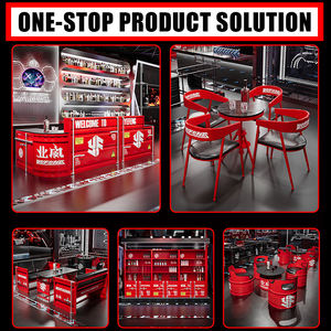 Ensemble <span class=keywords><strong>de</strong></span> meubles <span class=keywords><strong>de</strong></span> bar <span class=keywords><strong>en</strong></span> métal industriel - Tables et chaises durables et écologiques pour restaurants, hôtels, bars à domicile, salons <span class=keywords><strong>de</strong></span> thé, fûts à huile - Product Image 4