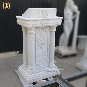 Altar de Iglesia de Mármol Tallado a Mano con Relieve del Espíritu Santo y San José - Product Image 5