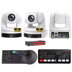 USD1580 Kit de cámara de transmisión de envío gratis W430 = 3 uds <span class=keywords><strong>4K</strong></span> 30X PTZ cámara de conferencia Streaming AI Track + controlador + BMD <span class=keywords><strong>Atem</strong></span> <span class=keywords><strong>mini</strong></span> <span class=keywords><strong>pro</strong></span> - Product Image 1