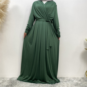 6421 # <span class=keywords><strong>abito</strong></span> di moda per le donne Muslimah modesto abbigliamento quotidiano morbido Jersey plissettato <span class=keywords><strong>abito</strong></span> <span class=keywords><strong>lungo</strong></span> donna abbigliamento all'ingrosso - Product Image 3