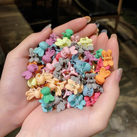 Mini-pinces à cheveux en plastique colorées pour enfants, style personnalisé, motif fleur, Mickey, papillon, pour bébés filles
