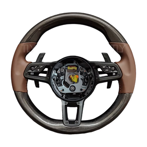 เหมาะสำหรับ Porsche Panamera Cayenne Macan 718 Boxster tayman <span class=keywords><strong>Carrera</strong></span> 996 <span class=keywords><strong>911</strong></span> 981 957 958 991พวงมาลัยคาร์บอนไฟเบอร์ LED - Product Image 3