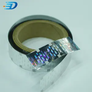 Holografik lazer isı transferi folyo sıcak damgalama pvc pet film hologram şerit etiket