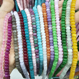 MJ3197 6x4mm <span class=keywords><strong>Piedra</strong></span> <span class=keywords><strong>semipreciosa</strong></span> natural Jade Rondelle Beads, Gema Jade jaspe Amazonita Abacus Roundel Beads - Product Image 2