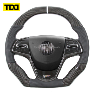 Volant en fibre de carbone véritable TDD compatible avec Cadillac ATS-V CTS-V CT4 CT5 CT6 XT4 XT5 XT6 2013 2014 2015 2016 - Product Image 1