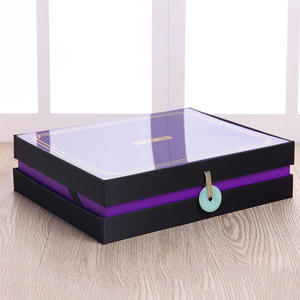 Boîte cadeau en forme de livre, 2 couches, emballage haut de gamme avec estampage à chaud en or, impression de logo personnalisée - Product Image 4