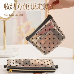 Mesh Makeup <b>Bag</b> <b>Mini</b> Portable Storage For Lipstick Touch Ups Small Size Women Travel Multipurpose - Product Image 4