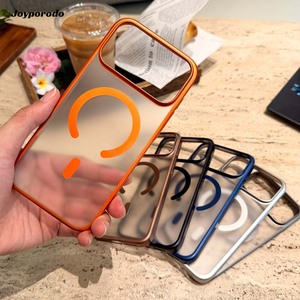 Joyporodo B408 chống sốc <span class=keywords><strong>Electroplated</strong></span> biên giới Frosted Skin Magnetic trường hợp đối với <span class=keywords><strong>iPhone</strong></span> 11 12 13 14 15 16 17 Pro/Max <span class=keywords><strong>PC</strong></span> bìa cứng - Product Image 1