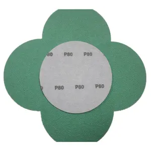 D DMS DIMEISI Q227定制厂家供应125毫米无孔220砂粒陶瓷磨料PET薄膜绿色砂盘