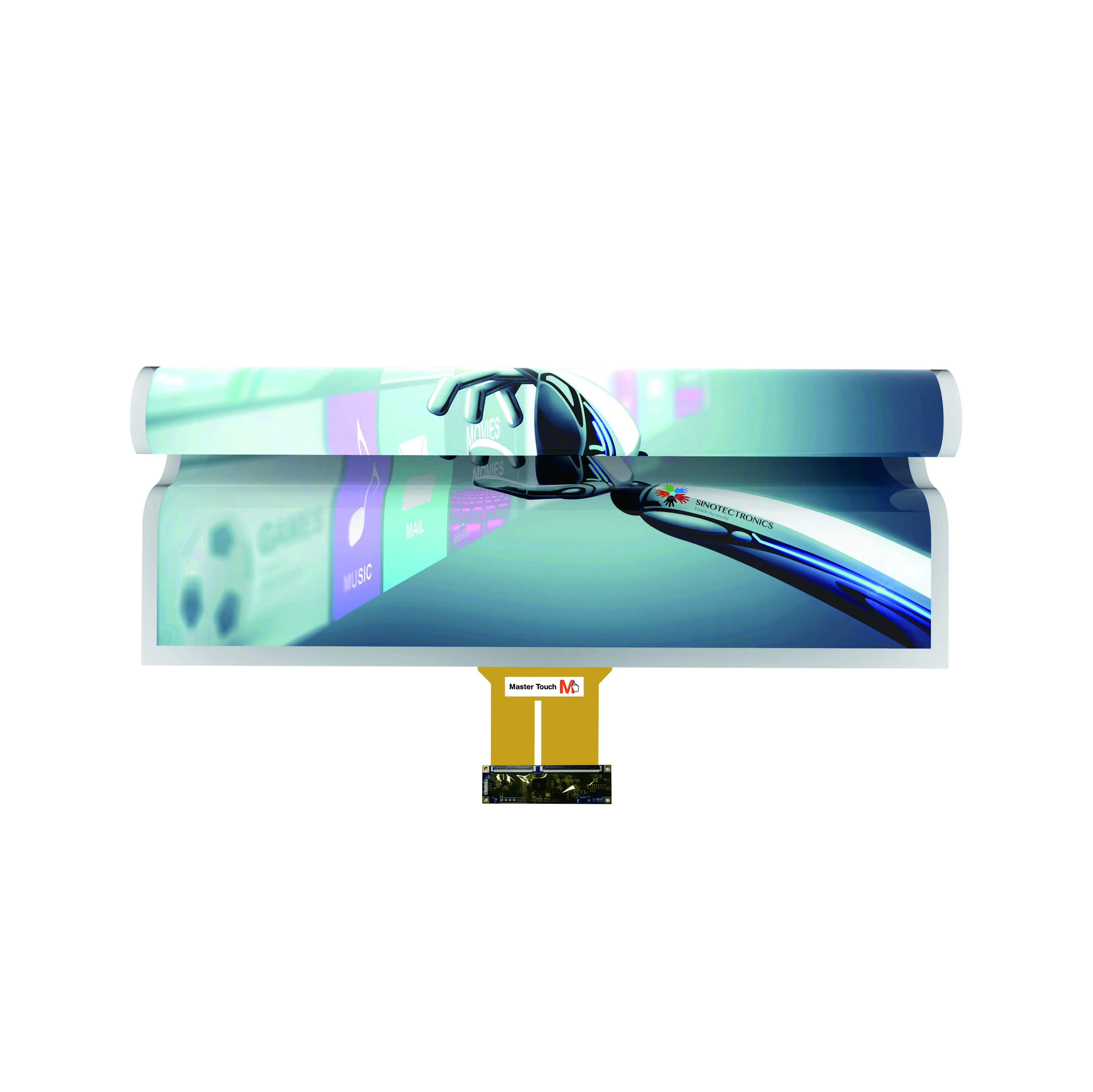 Сенсорный экран из фольги STA Series 55 дюймов, интерактивный сенсорный экран, водонепроницаемая емкостная сенсорная пленка