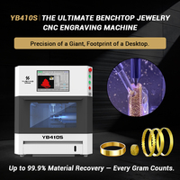 Profesyonel YUBANG 4 Eksenli Mücevher CNC Makinesi YB-410S 130kg Altın Gümüş 3D Oyma %99,9 Metal Geri Kazanımı Otomatik Takım Değiştirme Sistemi