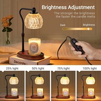 Lampes de table nordiques en verre à intensité variable, sans fumée, parfumées et romantiques pour la chambre à coucher, le café, lampe chauffe-bougie