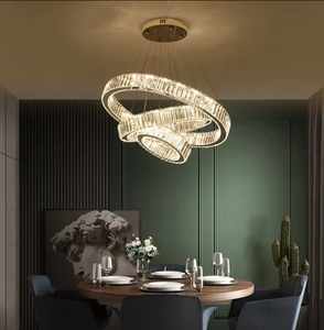 Offre Spéciale lampes suspendues moderne long lustre loft appartement escalier transformateur lustres en cristal - Product Image 6