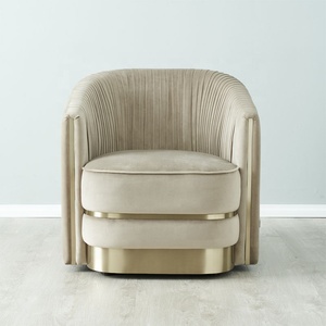 <span class=keywords><strong>Fauteuil</strong></span> simple moderne avec coussin en velours capitonné pour salon et chambre à coucher, mobilier de détente pour <span class=keywords><strong>club</strong></span> et lounge - Product Image 3