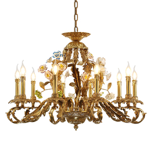 Bijouterie Laiton Or Éclairage Pour Mariage Branche Suspendue <span class=keywords><strong>Suspension</strong></span> <span class=keywords><strong>Luminaire</strong></span> Porcelaine Fleur <span class=keywords><strong>Plante</strong></span> Lustre - Product Image 4