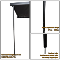 Auvent rétractable pour voiture 4x4, abri solaire imperméable pour camping en extérieur et overlanding