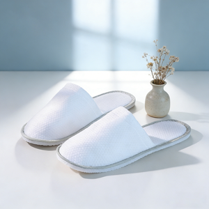 Chaussons jetables <span class=keywords><strong>éco</strong></span>logiques portables à motif diamant gauche et droite en coton perlé 0,2 pour les chambres d'hôtel de villégiature - Product Image 1