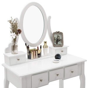 Coiffeuse simple en bois avec miroir - Product Image 4