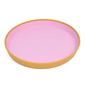 Custom Bpa Free Can be used with suction cups Silicone Children Kids Divided Dish Cute Round Shape Baby Silicone Plate