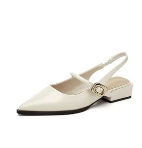 Zapatos Planos de Mujer Cómodos y Ligeros al por Mayor, Bailarinas Negras Sólidas de PU con Punta Fina Estilo Mary Jane, Diseño sin Cordones, Suela de Goma para Verano - Product Image 2