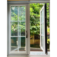 Puertas y Ventanas Verticales de PVC con Vidrio Templado Tintado al por Mayor, con Mosquitera de Fibra de Vidrio Abatible para Control de Insectos, para Uso Exterior en Baños