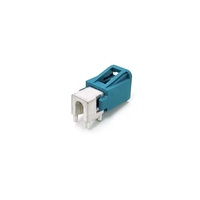 Connecteur de fin de circuit Foxeco Custom Mini Fakra à un seul trou, 4 broches SMB RF 50 ohms, 12 V CC, double sexe, contacts en cuivre, boîtier PBT PA66