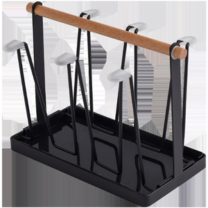 Keuken Eettafel Staande Waterfles Droogrek Met 6 Haken Metalen Black Cup Droogrek - Product Image 4