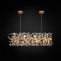 Lustre moderne en pissenlit avec ampoule LED, lustres suspendus décoratifs, cristal, salon, salle à manger, décoration de la maison, 15