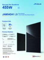 Modules photovoltaïques JA Solar Deep Blue 4.0 Pro Series JAM54D41 LB haute performance 430W 440W 450W 455W Panneau solaire bifacial