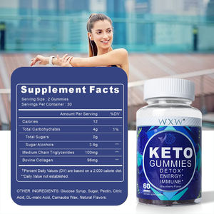 Gummies Keto de diseño personalizado, suplementos herbales masticables veganos para adultos, enzimas quemadoras, suprimen el apetito, no para mujeres embarazadas - Product Image 2